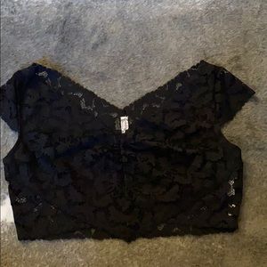 Free people bra lace black shirt lingerie
